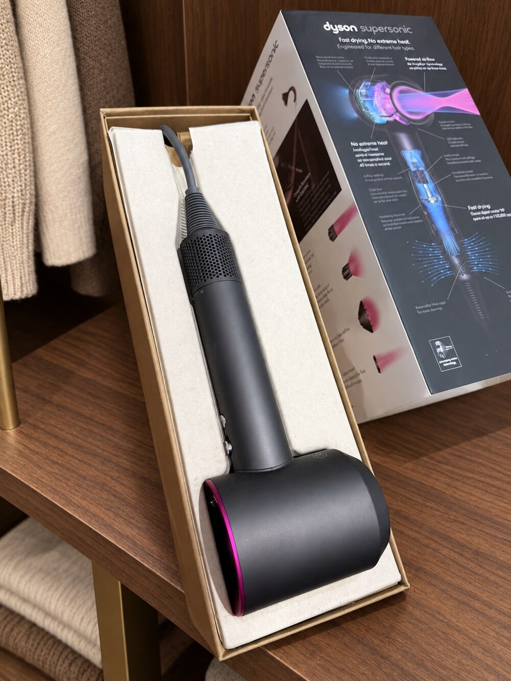 Dyson New Supersonic Hair Dryer with Pink Accent - Picture 4 of 10